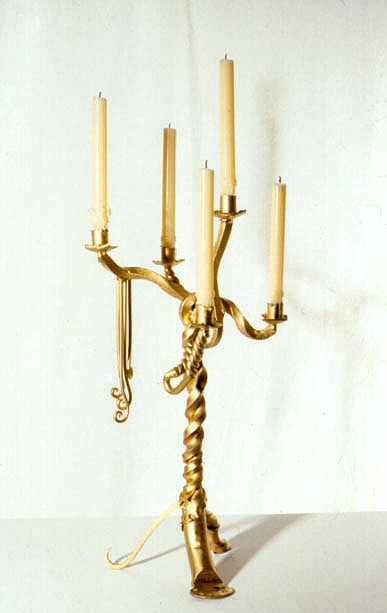 Gold candelabra